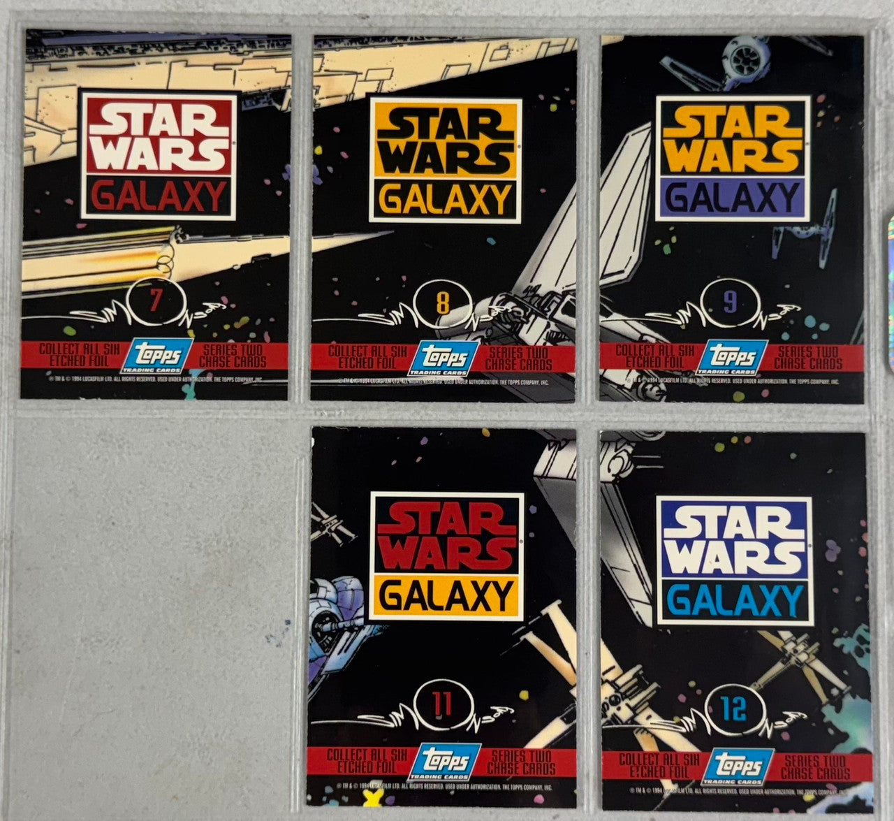 1994 Topps Star Wars Galaxy Series 2 Foil Etch Insert Partial Set (5/6)