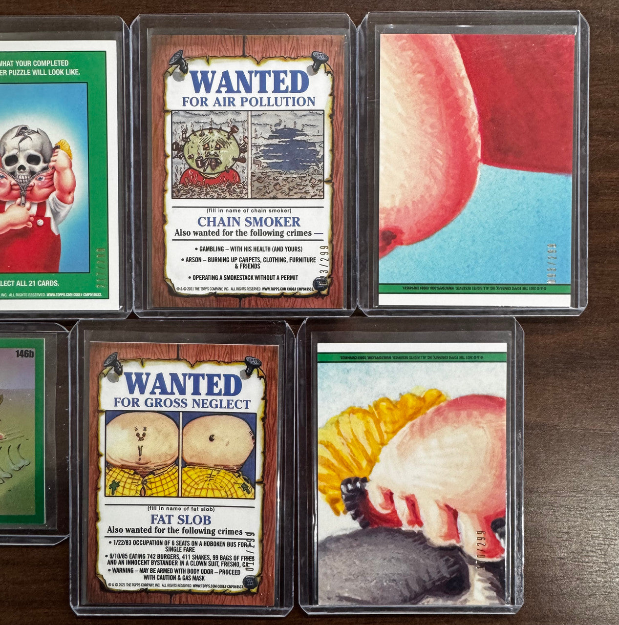 2021 Topps Chrome Garbage Pail Kids Series 4 7 Card Green Refractor Lot /299 NM