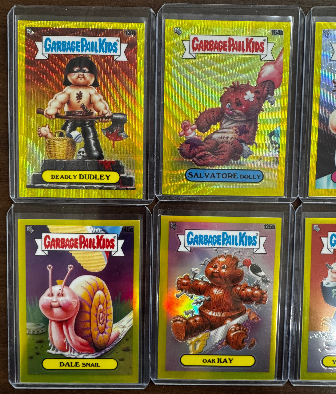 2021 Topps Chrome Garbage Pail Kids Series 4 7 Card Yellow Refractor Lot /275 NM