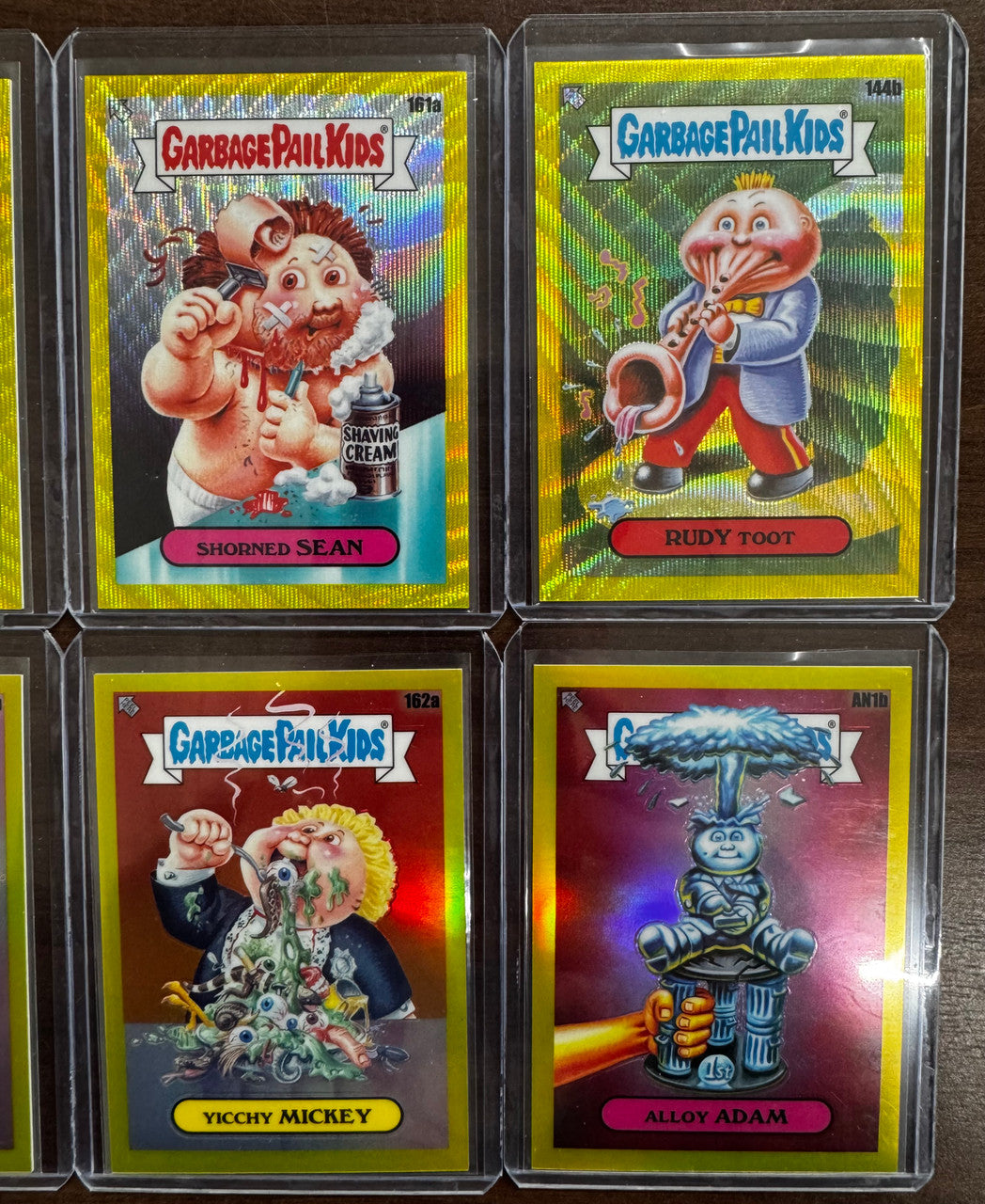 2021 Topps Chrome Garbage Pail Kids Series 4 7 Card Yellow Refractor Lot /275 NM
