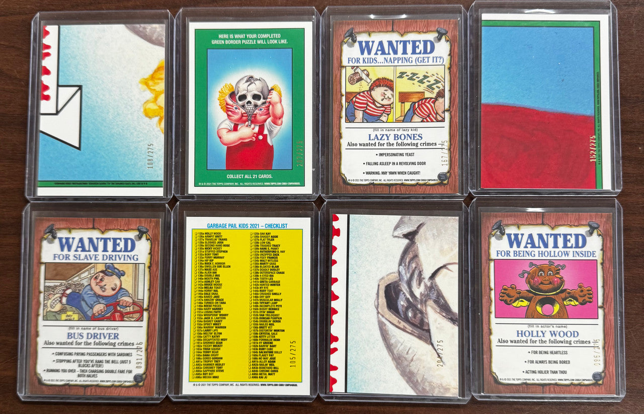 2021 Topps Chrome Garbage Pail Kids Series 4 7 Card Yellow Refractor Lot /275 NM