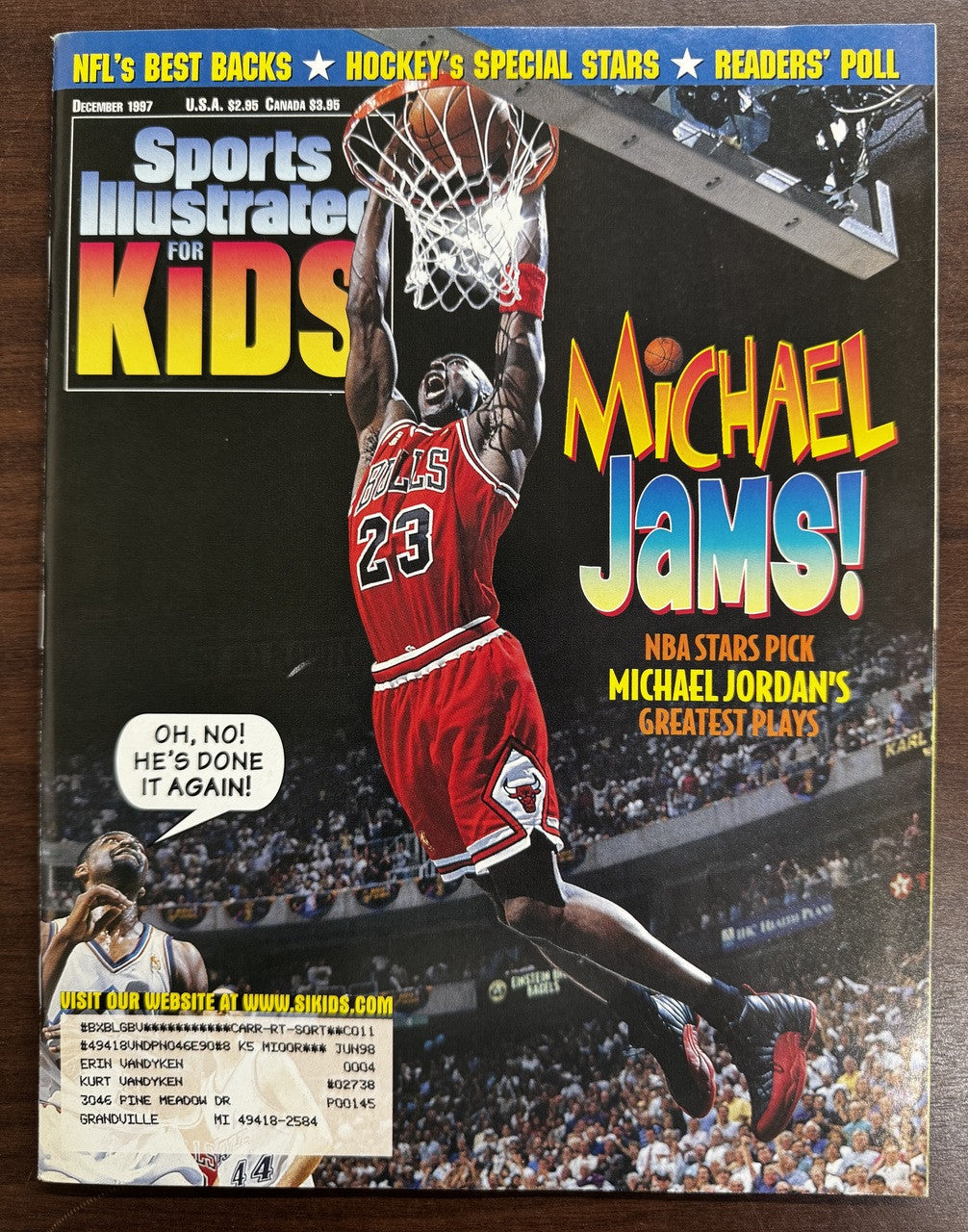 December 1997 Michael Jordan "Michael Jams!" S.I. For Kids Magazine