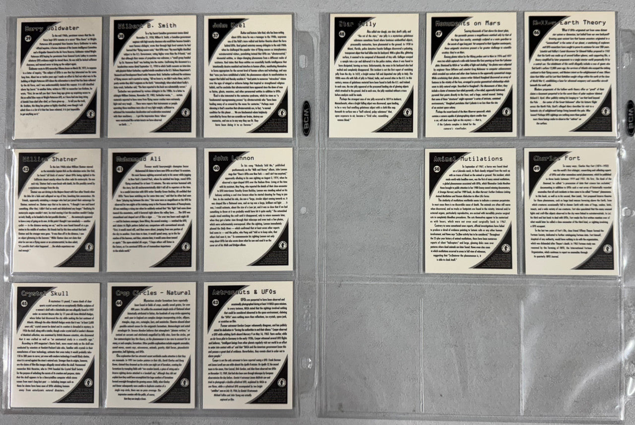1998 Dark Horse Comics Presents UFO Complete Card Set (50/50)
