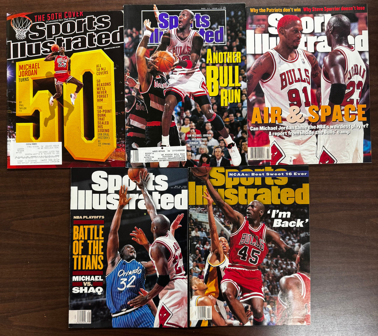 Lot of 5 Michael Jordan S.I. Magazines "I'm Back" "All 50 MJ Covers" ++