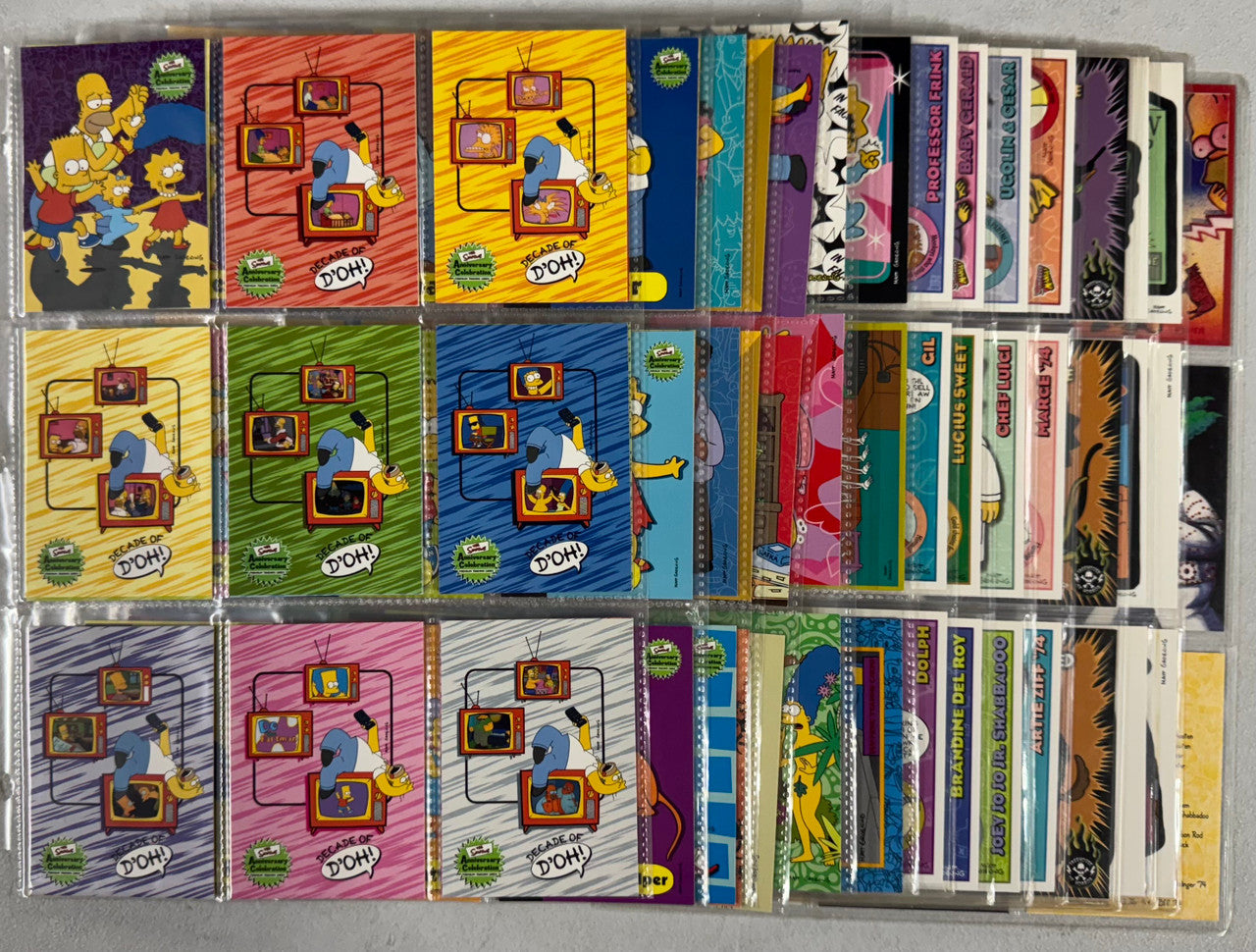 2000-01 Inkworks Simpsons Anniversary and Simpsonsmania Complete Card Sets