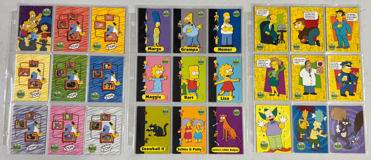 2000-01 Inkworks Simpsons Anniversary and Simpsonsmania Complete Card Sets