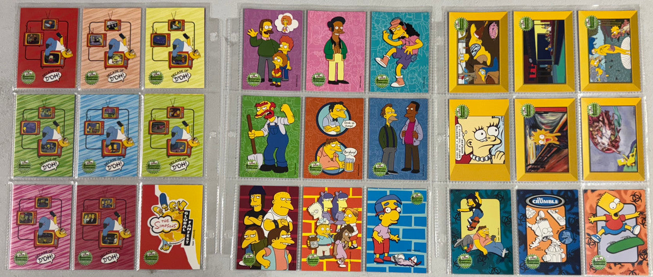 2000-01 Inkworks Simpsons Anniversary and Simpsonsmania Complete Card Sets