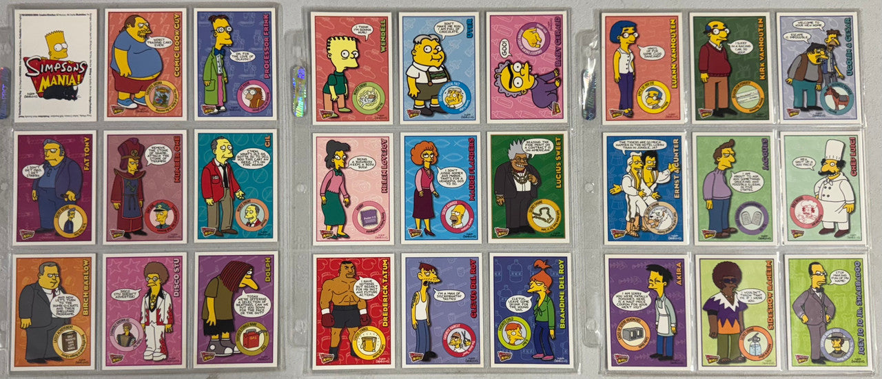 2000-01 Inkworks Simpsons Anniversary and Simpsonsmania Complete Card Sets
