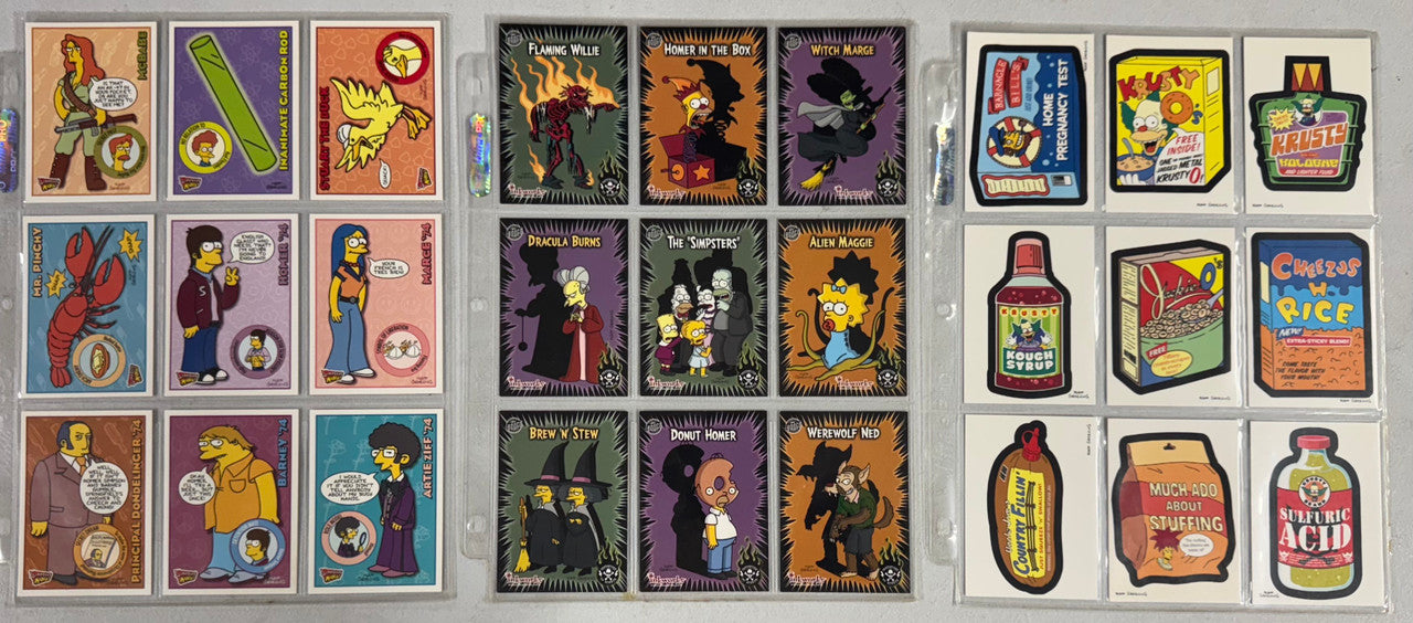 2000-01 Inkworks Simpsons Anniversary and Simpsonsmania Complete Card Sets