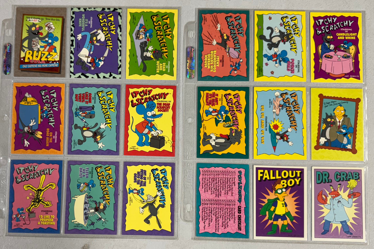 1993 SkyBox The Simpsons Series 1 Complete Card Set (70/70) W/ Inserts