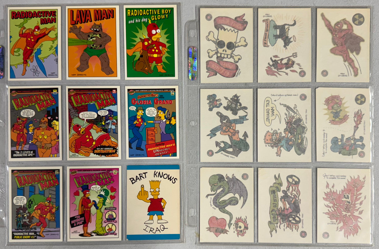 1993 SkyBox The Simpsons Series 1 Complete Card Set (70/70) W/ Inserts