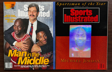 1991 Sports Illustrated Michael Jordan Magazine Lot(2) "Sportsman of the Year" +