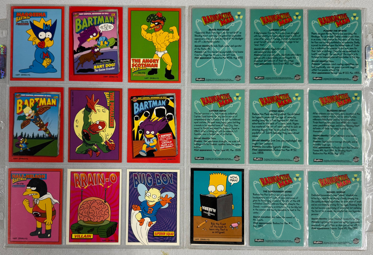 1994 SkyBox The Simpsons Series 2 Complete Card Set (60/60) W/ Inserts