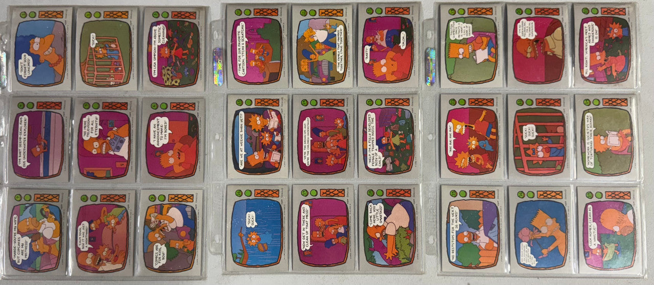 1990 Topps The Simpsons Complete Card Set (88/88) W/ Stickers (22/22)