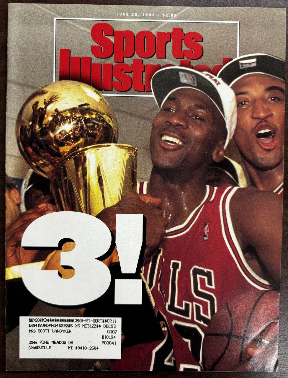 Lot of 4 Sports Illustrated Michael Jordan Magazines "3!" "Hanging Tough" ++