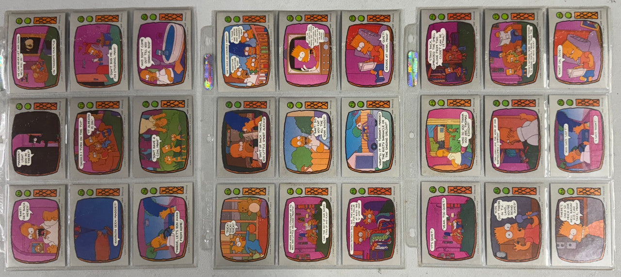 1990 Topps The Simpsons Complete Card Set (88/88) W/ Stickers (22/22)
