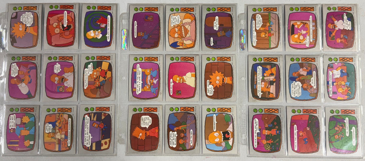 1990 Topps The Simpsons Complete Card Set (88/88) W/ Stickers (22/22)