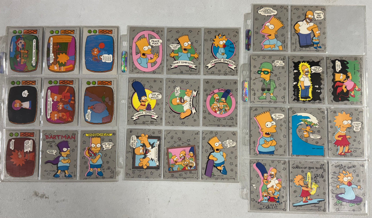 1990 Topps The Simpsons Complete Card Set (88/88) W/ Stickers (22/22)
