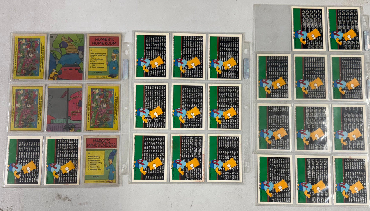 1990 Topps The Simpsons Complete Card Set (88/88) W/ Stickers (22/22)