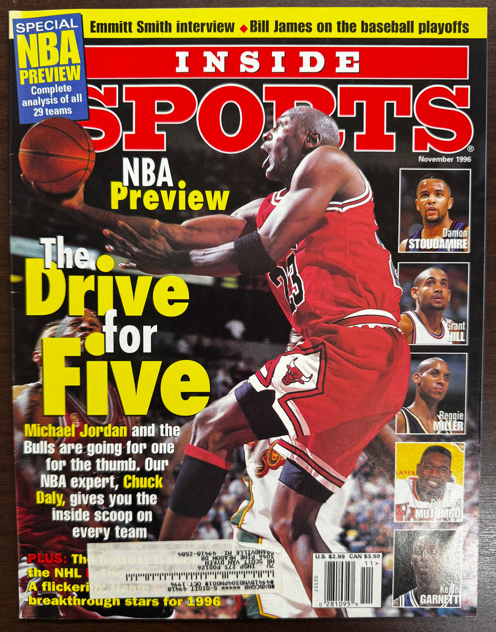 Lot of 4 1990s Michael Jordan Magazines - Sports Illustrated, Inside Sports