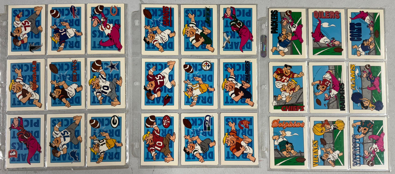 1993 Cardz The Flintstones NFL Complete Card Set (110/110) W/ Holograms