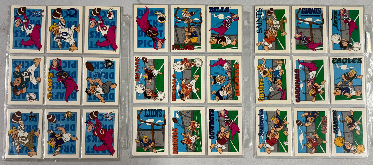 1993 Cardz The Flintstones NFL Complete Card Set (110/110) W/ Holograms