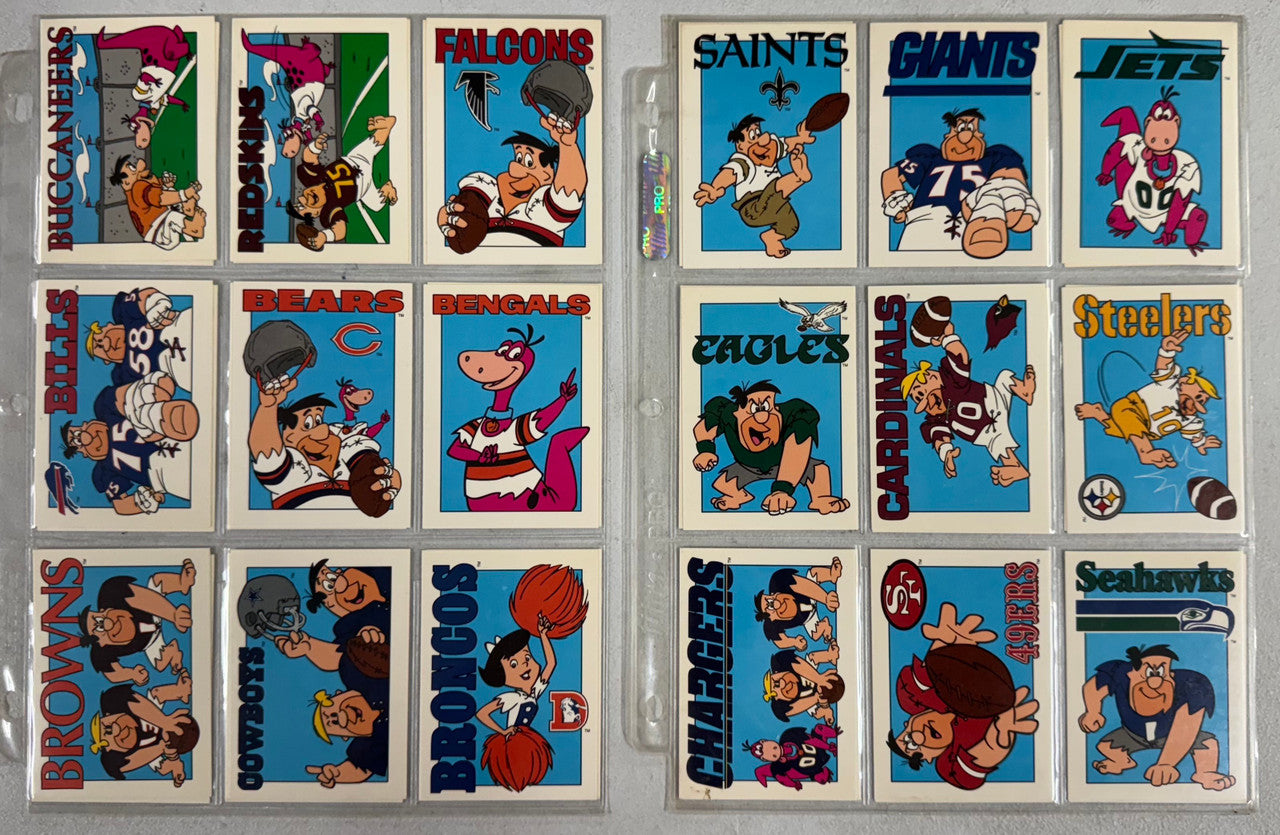 1993 Cardz The Flintstones NFL Complete Card Set (110/110) W/ Holograms
