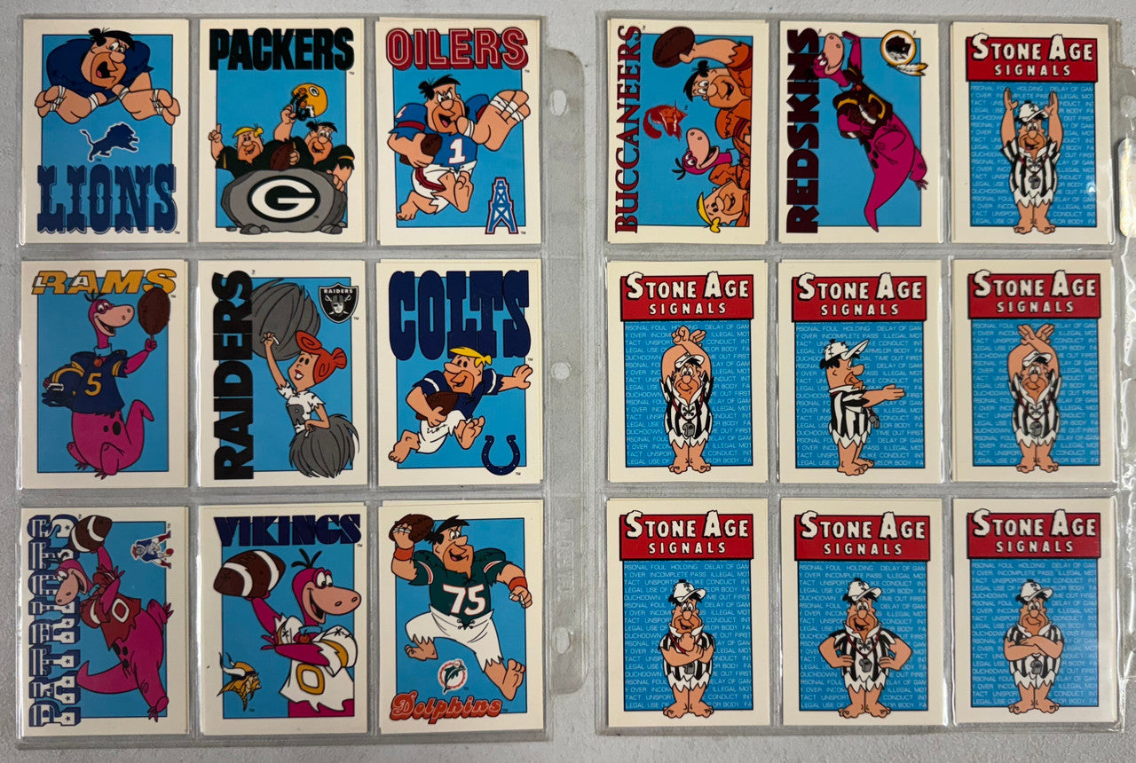 1993 Cardz The Flintstones NFL Complete Card Set (110/110) W/ Holograms