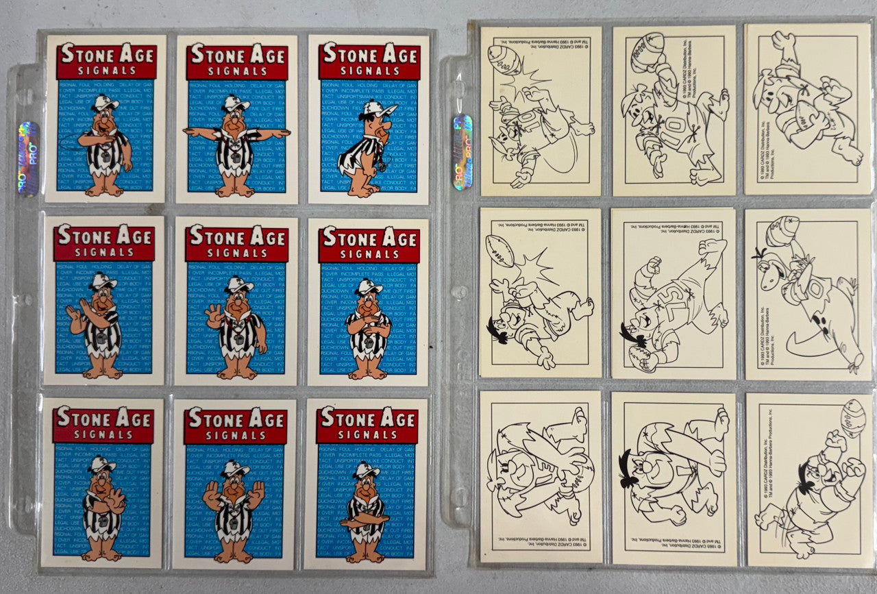 1993 Cardz The Flintstones NFL Complete Card Set (110/110) W/ Holograms