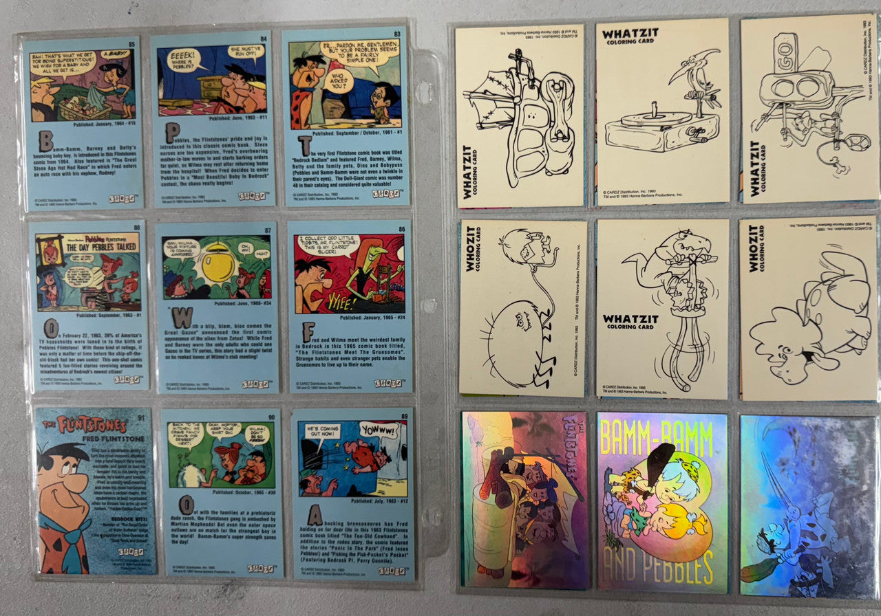 1993 Cardz The Flintstones Complete Card Set (100/100) W/ Inserts