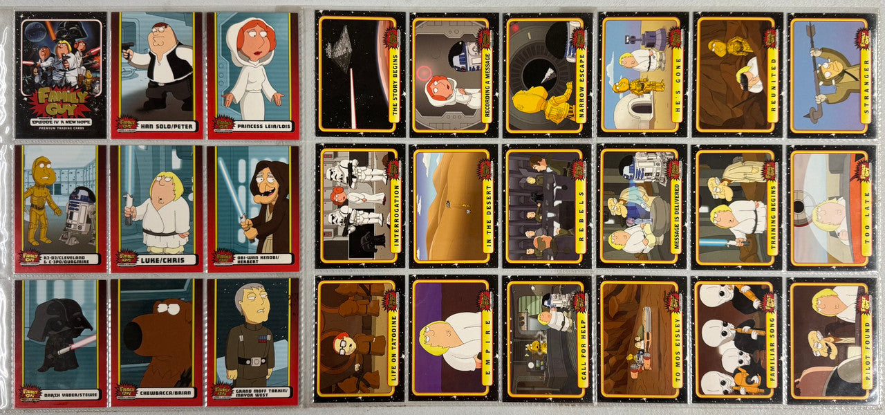 2008 Inkworks Family Guy Star Wars Complete Card Set (50/50) W/ Inserts