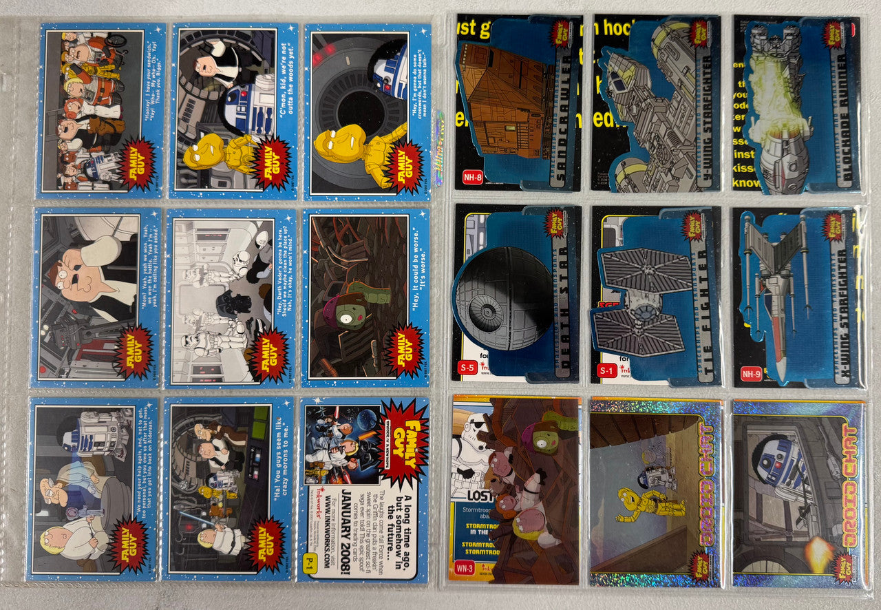 2008 Inkworks Family Guy Star Wars Complete Card Set (50/50) W/ Inserts