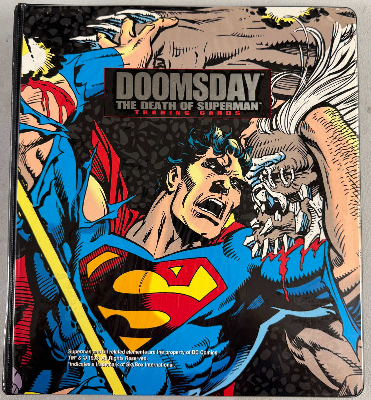 1992-93 SkyBox The Death and Return of Superman Complete Sets W/ Inserts, Binder