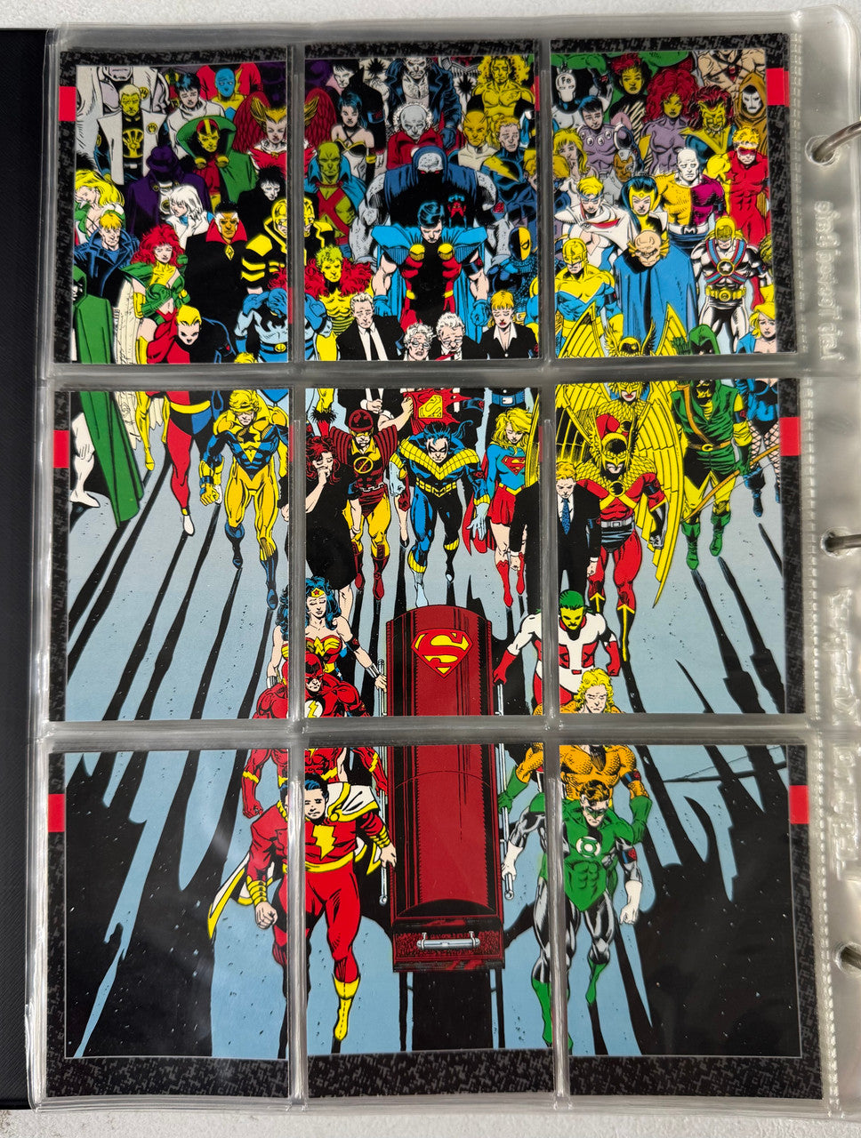1992-93 SkyBox The Death and Return of Superman Complete Sets W/ Inserts, Binder