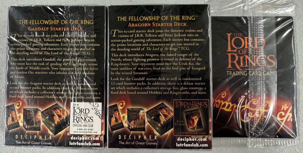 2002 Decipher Lord of the Rings Fellowship of the Ring Starter Deck Set New