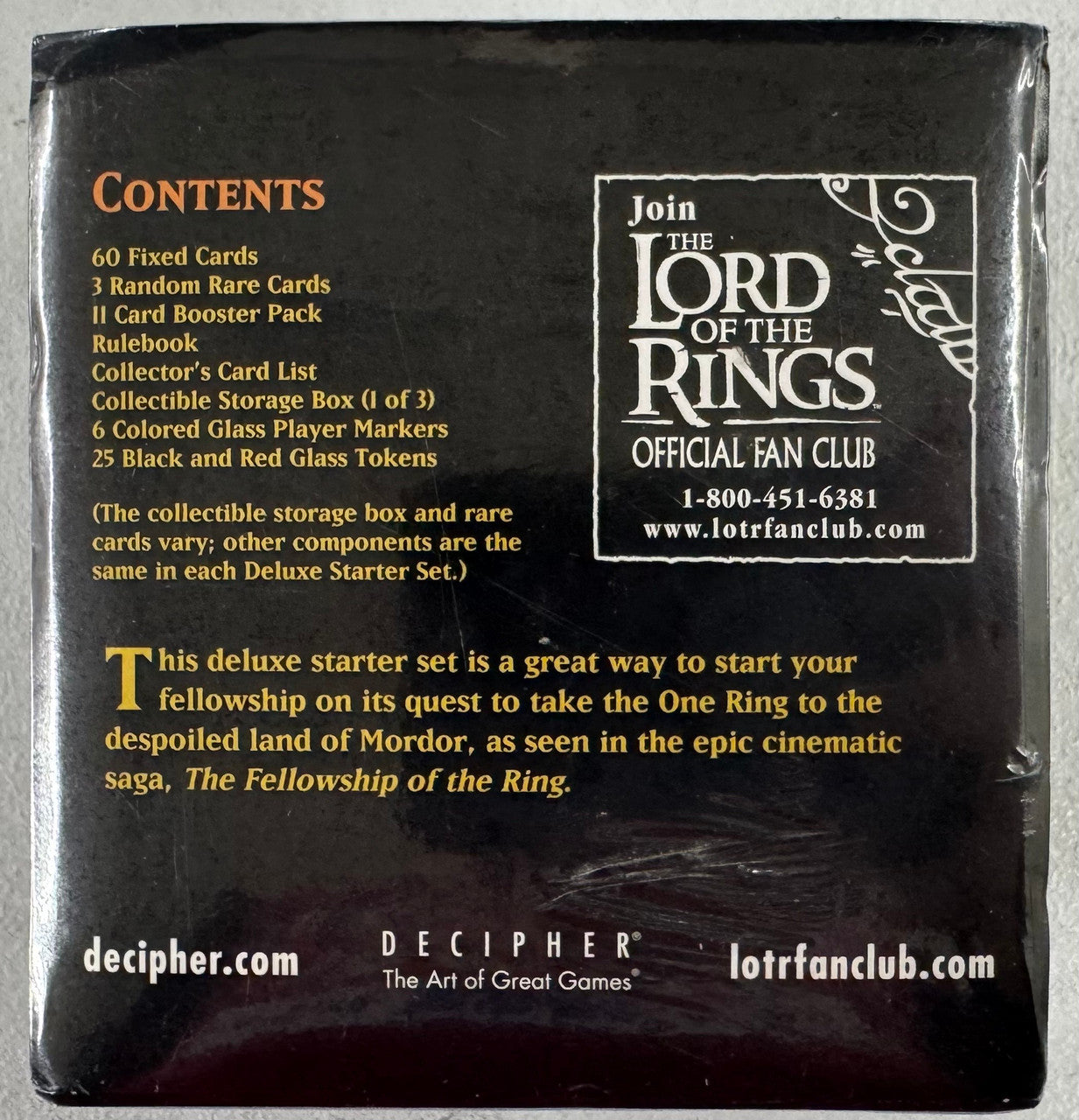 2001 Decipher Lord of the Rings Trading Card Game Deluxe Starter Set New