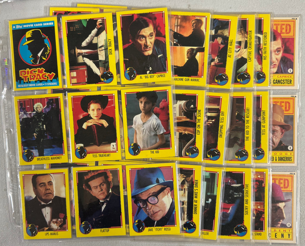 Topps Comics and Heroes Complete Card Sets, Dick Tracy, Supergirl, Robin Hood