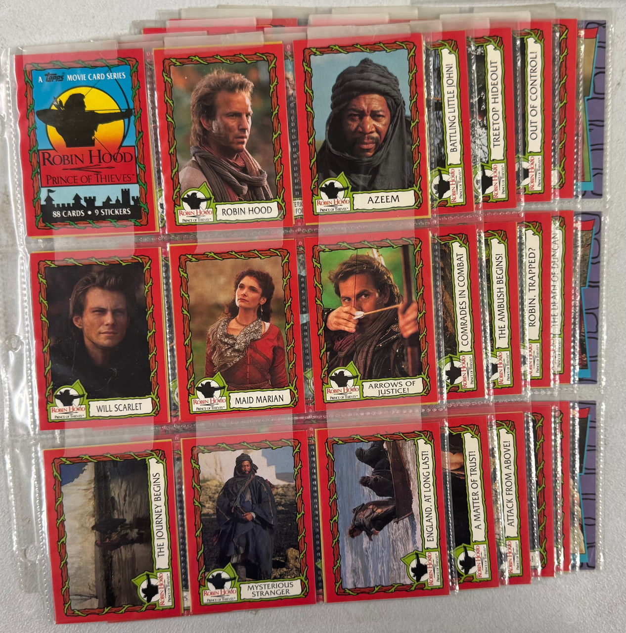 Topps Comics and Heroes Complete Card Sets, Dick Tracy, Supergirl, Robin Hood