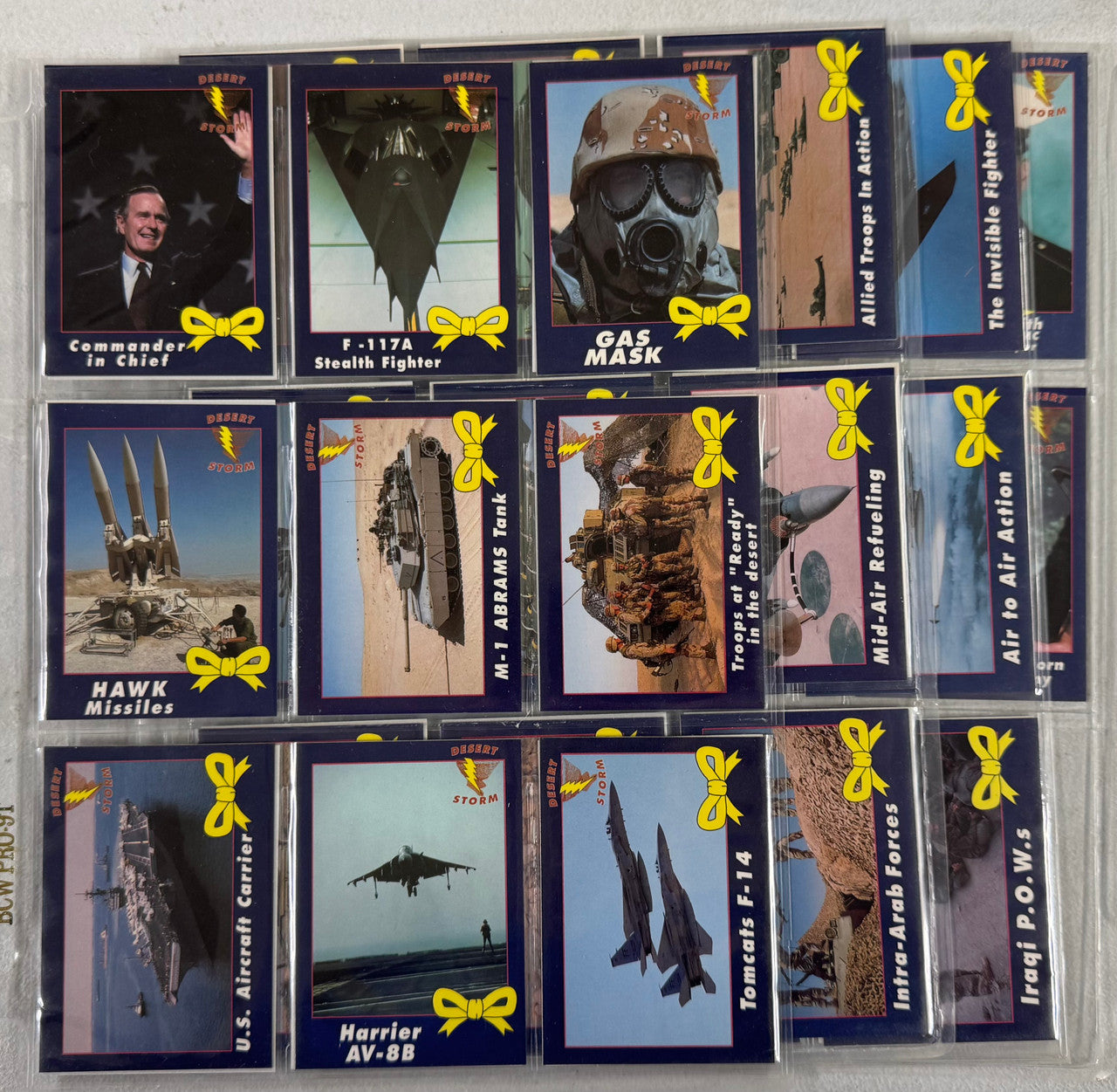 American Pride and War Complete Collector Card Sets, Desert Storm Yellow Ribbon