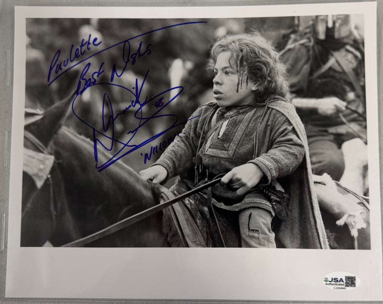 Warwick Davis "Willow" Signed Autographed 8x10 Photo JSA