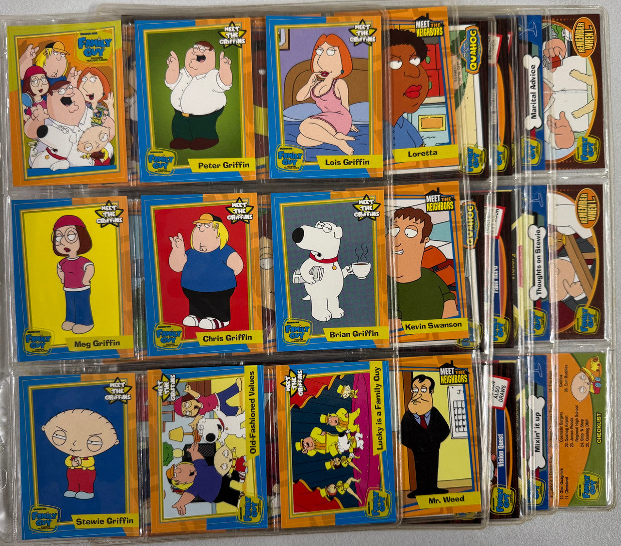 2005-06 Inkworks/Leaf Family Guy Seasons 1-5 Complete Collector Card Sets