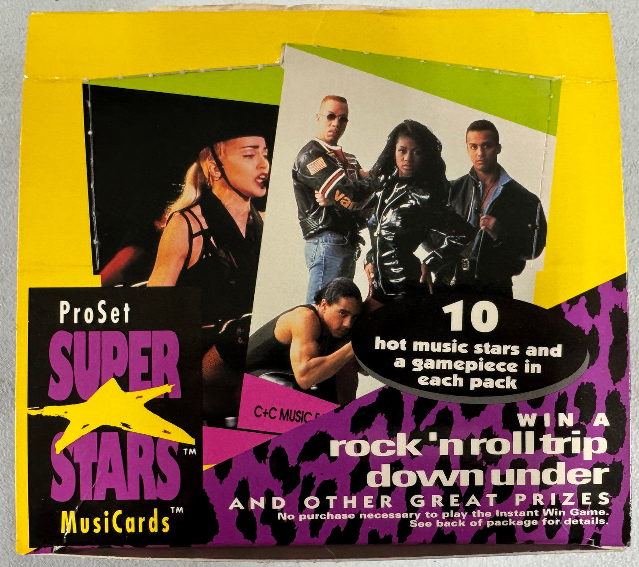 1991 Pro Set Super Stars MusiCards Series II Box 36 Sealed Packs