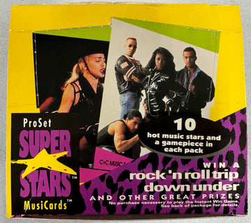 1991 Pro Set Super Stars MusiCards Series II Box 36 Sealed Packs