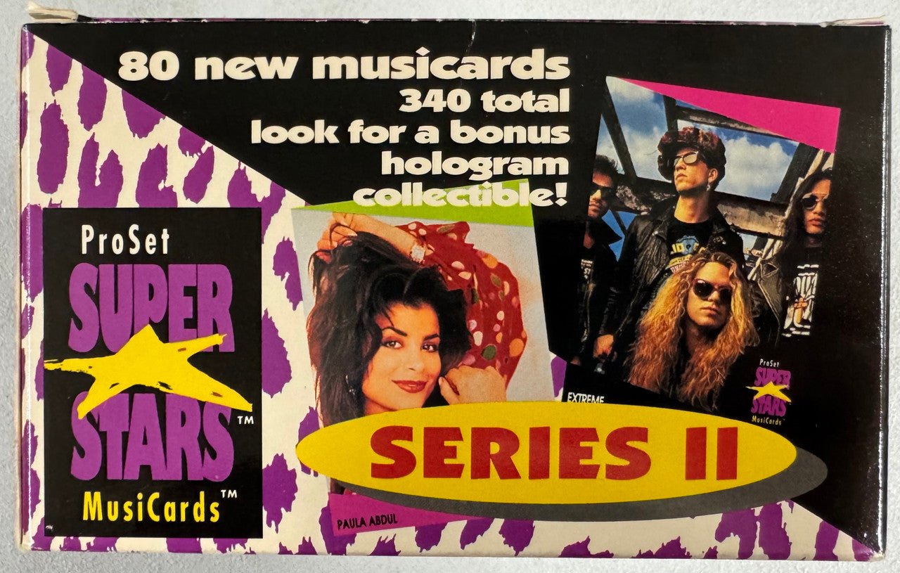 1991 Pro Set Super Stars MusiCards Series II Box 36 Sealed Packs