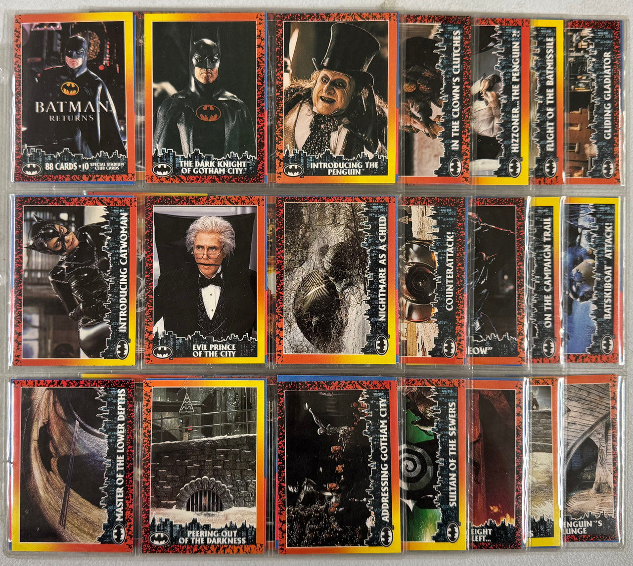 1992 Topps Batman Returns Complete Collector Card Sets