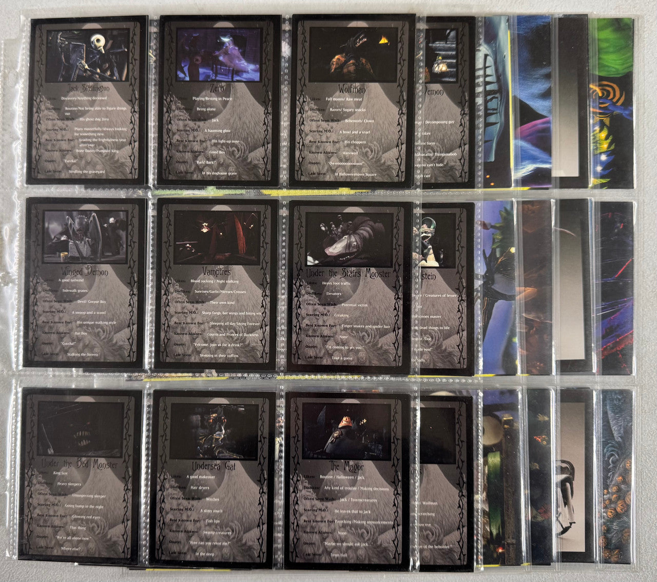 1993-2001 SkyBox/Neca Nightmare Before Christmas Complete Collector Card Sets