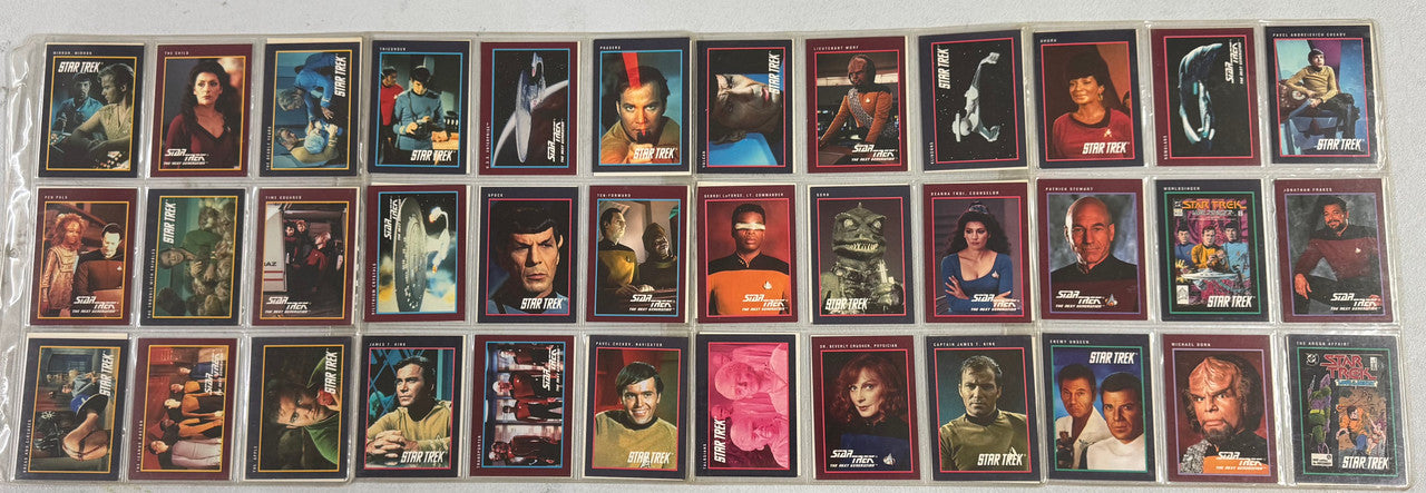 1991 Impel Star Trek 25th Anniversary Series 1-2 Complete Card Sets W/ Inserts