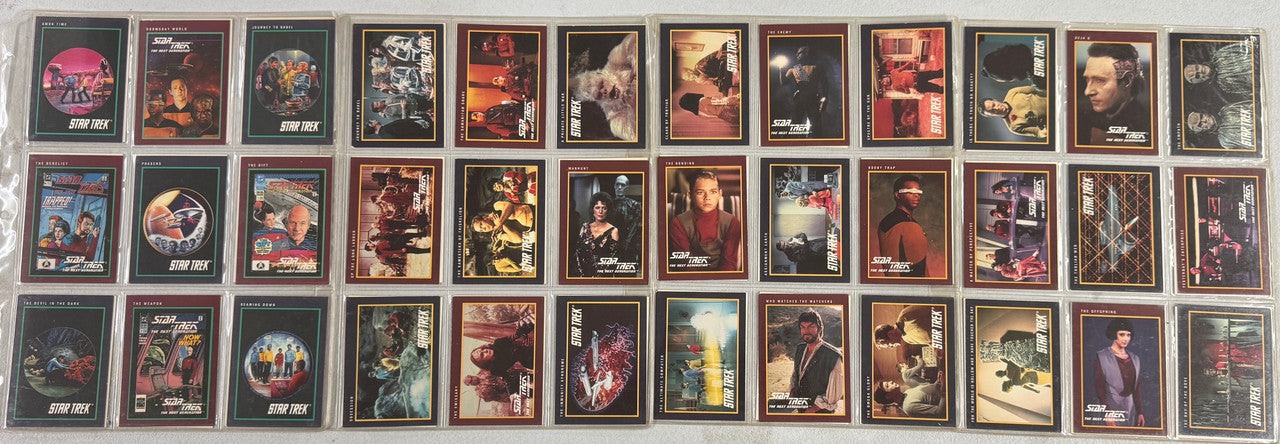 1991 Impel Star Trek 25th Anniversary Series 1-2 Complete Card Sets W/ Inserts