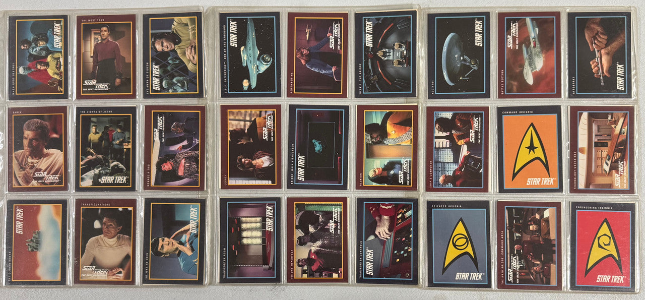 1991 Impel Star Trek 25th Anniversary Series 1-2 Complete Card Sets W/ Inserts
