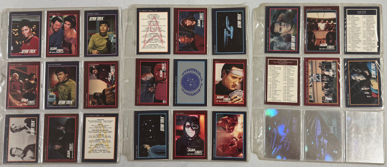 1991 Impel Star Trek 25th Anniversary Series 1-2 Complete Card Sets W/ Inserts